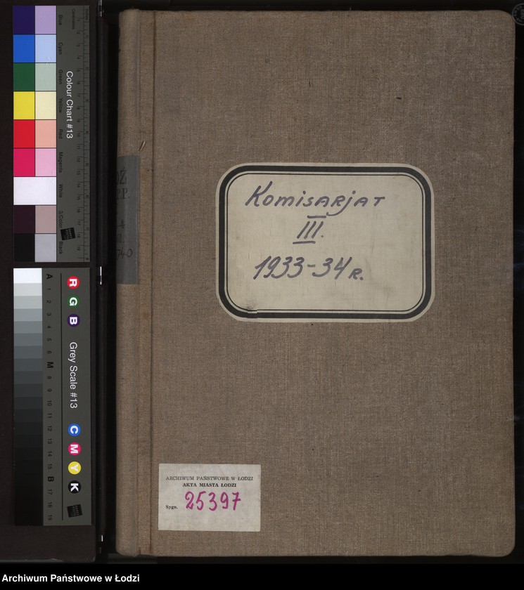 Obraz 2 z jednostki "Księga kontroli ruchu ludności (rejestr osób przybywających do gminy) Łódź, komisariat III, nr 3740-4360, nr 1-3692a"