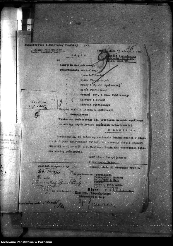 Obraz 20 z jednostki "Sprawy gospodarcze-ogólne Komunikaty Biura Prezydialnego"