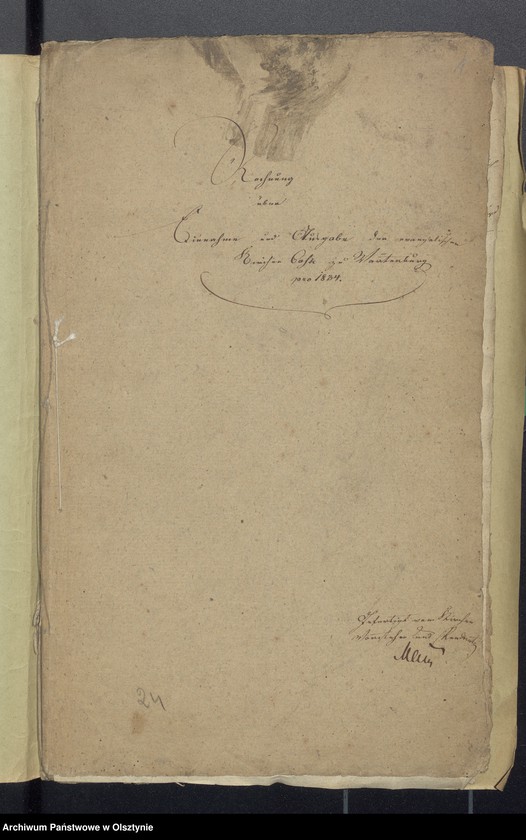 image.from.unit.number "Rechnung über die Einnahme und Ausgabe der evangelkischen Kirchenkasse zu Wartenburg"