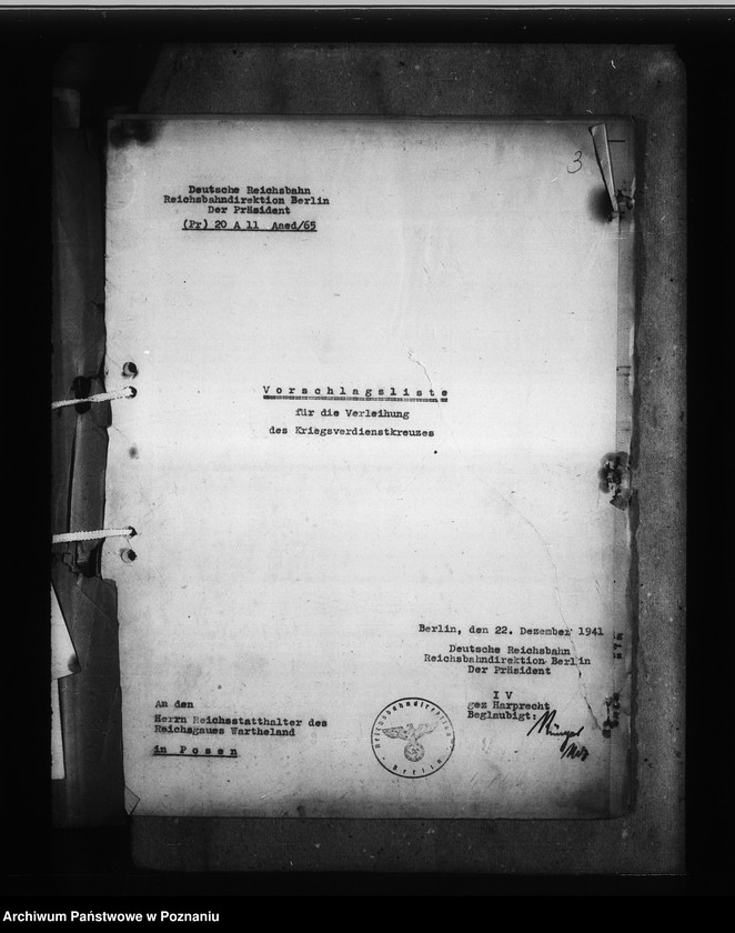 Obraz 7 z jednostki "Kriegsverdienstkreuze- Reichsbahn"