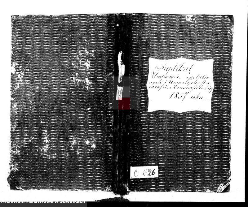 image.from.unit.number "Dupplikat Urodzonych, Zaślubionych i Umarłych Parafii Krasnopolskiej 1857 roku."