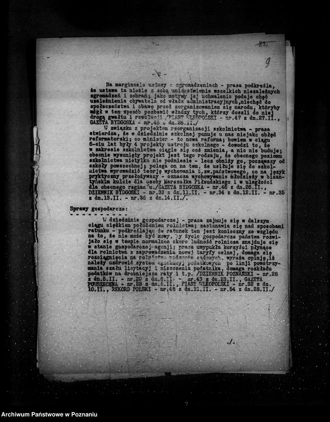 Obraz 13 z jednostki "Sprawozdanie prasowe za miesiące styczeń-kwiecień czerwiec- grudzień 1932 r."