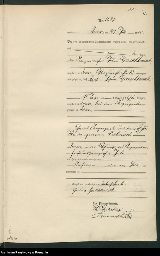 Obraz 14 z jednostki "Księga miejscowa zgonów"