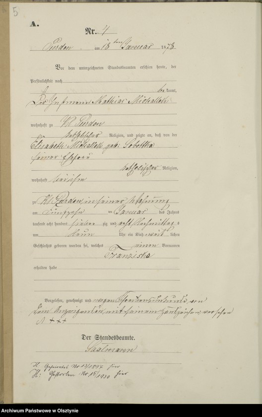 image.from.unit.number "Geburts-Haupt-Register Nr 1 - 65"