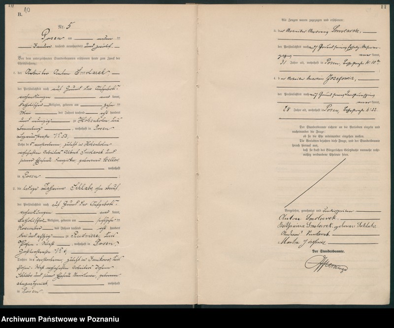 Obraz 7 z jednostki "Księga miejscowa małżeństw tom I [Rejestr główny małżeństw]"