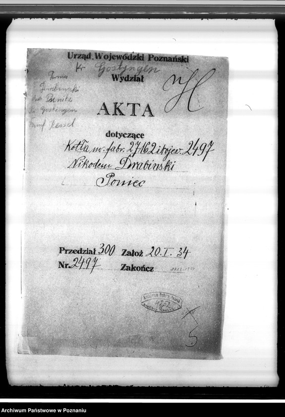 Obraz 4 z jednostki "Tartak w Poniecu pow. gostyński, własność H. Drobiński nr woj. kotła 2497"