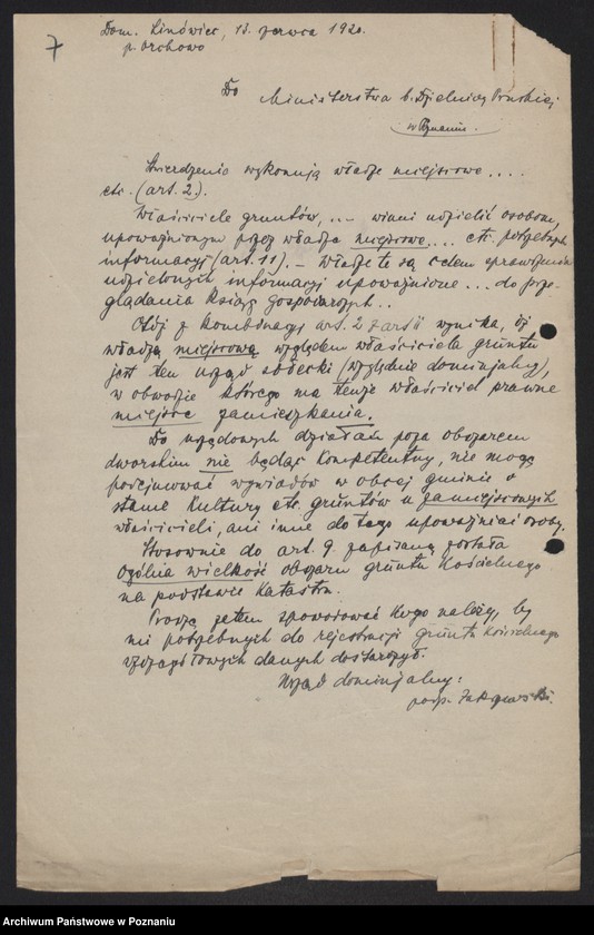 Obraz 9 z jednostki "[Rozporządzenia, pisma okólne i korespondencja w sprawie ewidencji zapasów zboża i statystyki zasiewów]"