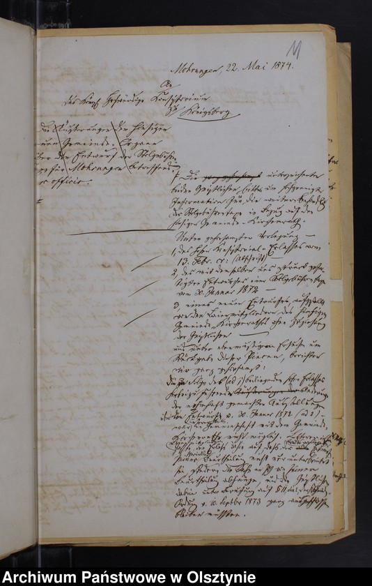 image.from.unit.number "Das Kgl. Konsistorium an die Gemeinden der Diöse Mohrungen und Festellung neuer Stolgebühren Taxen durch die Kirchenräte und Gemeinde Vertretung"