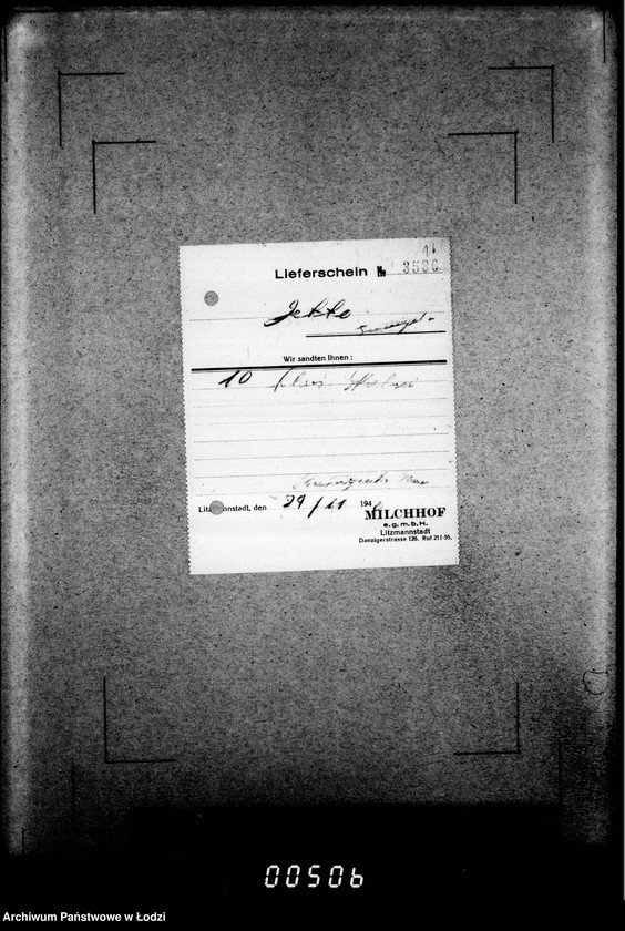 Obraz 20 z jednostki "Quittungen- Lieferscheine Desinfektionsanstalt"