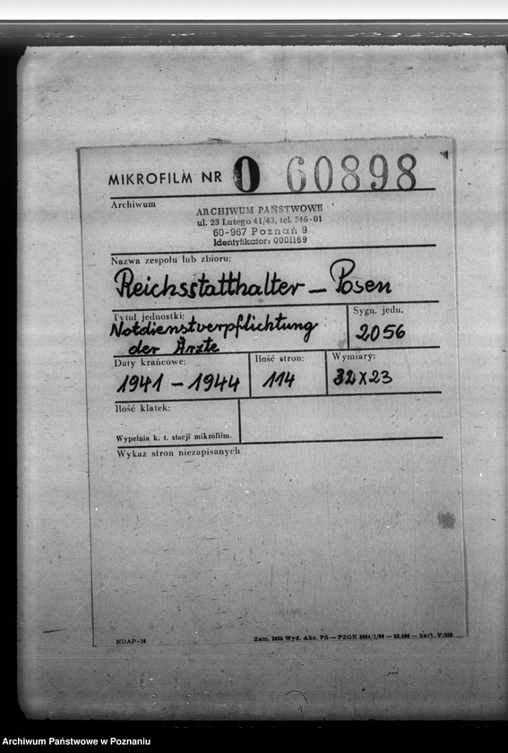 Obraz 2 z jednostki "Notdienstverpflichtung der Ärzte"