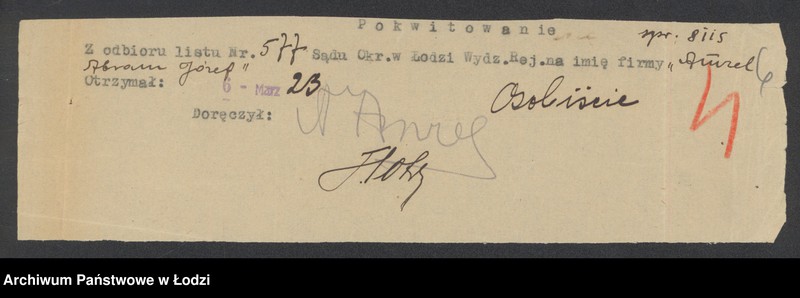 Obraz 8 z jednostki "Amzel Abram Józef- sprzedaż manufaktury i przędzy"