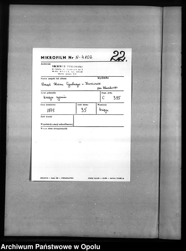 Obraz 3 z jednostki "Sterbe-Neben-Register Standesamts Kuhnau pro 1879"