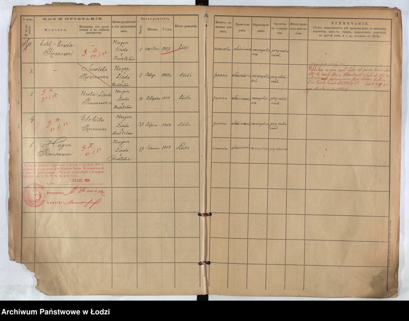 Obraz 4 z jednostki "[Księga ludności stałej m. Łodzi guberni piotrkowskiej nr domu 1175-1182]"