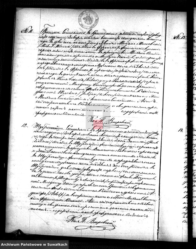 Obraz 10 z jednostki "Duplikat Krasnopolskago Rimsko-Katoličeskago Prichoda za 1878 god."