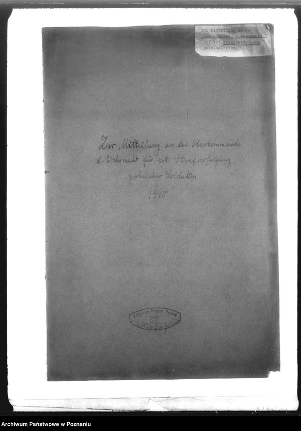 Obraz 4 z jednostki "Zur Mitteilung an des Oberkommander der Wehrmacht für event. Strafverfolgung polnischer Soltaten"