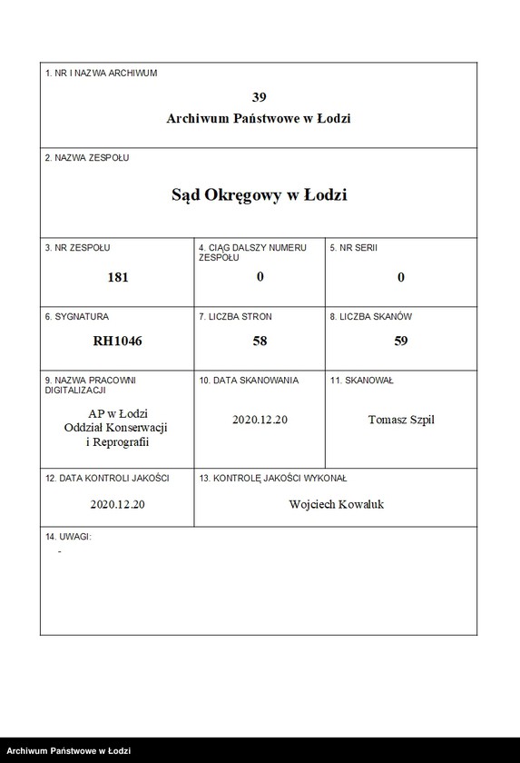 Obraz 1 z jednostki "Dom Ekspedycyjno-Handlowy R. Thomas, D. Rubinstein i D. Karpowski"