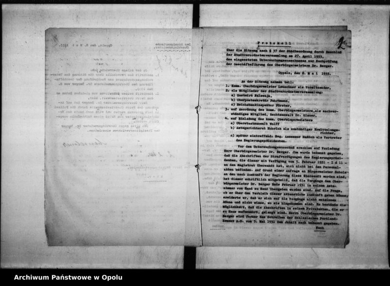 Obraz 6 z jednostki "Stadtverwaltung Oppeln. Dienststrafverfahren gegen Dr. Berger"