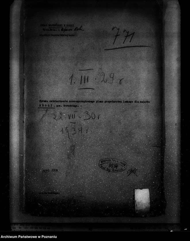 Obraz 4 z jednostki "Zatwierdzenie planu gospodarstwa leśnego dla majątku Brody powiatu tureckiego"