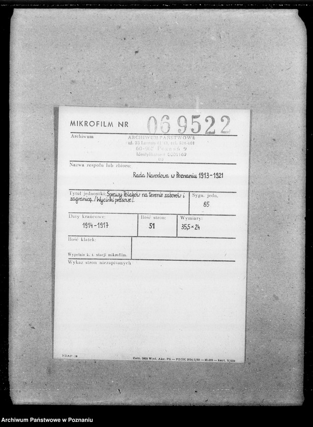 Obraz 2 z jednostki "Sprawy Polaków na terenie zaborów i zagranicą [Wycinki prasowe]"