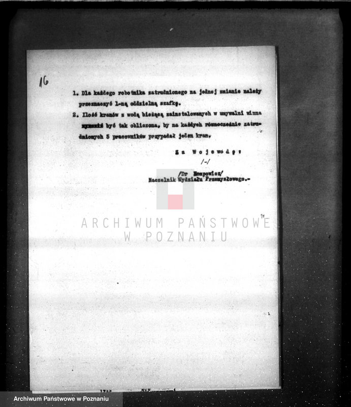 Obraz 20 z jednostki "Zatwierdzenie projektu budowy i urządzenia zakładu przemysłowego nr rej. 1779 / projekt umywalni F-mie H. Cegielski"