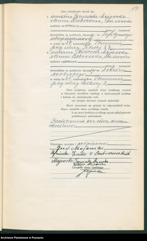 Obraz 19 z jednostki "Księga miejscowa małżeństw tom II [Rejestr główny małżeństw]"