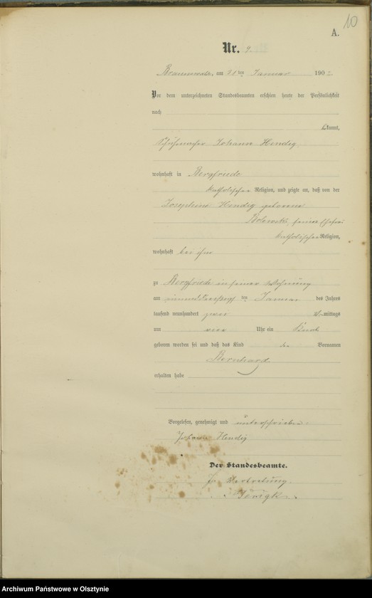 image.from.unit.number "Geburts-Haupt-Register Nr 1 - 71"