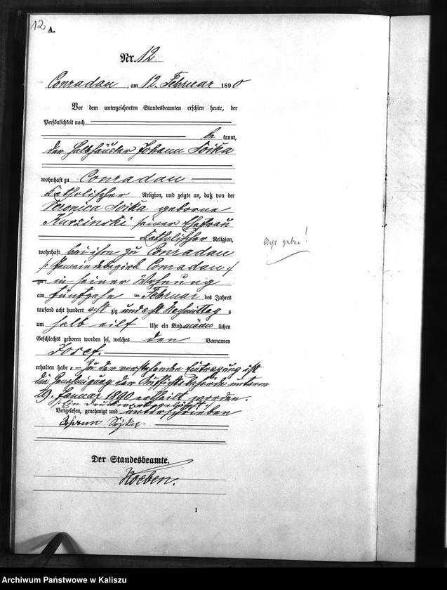 Obraz 16 z jednostki "[Księga urodzeń]"