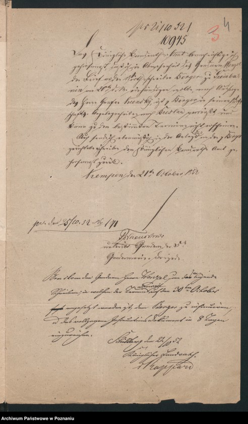 Obraz 7 z jednostki "A. betr. die Feststellung der Heimatsverhältnisse des Josef Berger aus Grembanin geboren in Baranowitz , Kreis Rybnik"