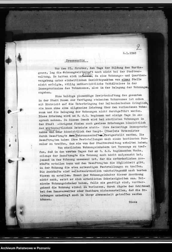 Obraz 6 z jednostki "Reichseigene Wohngebäude. Möbel in reichseigenen Wohnungen. Generalia"