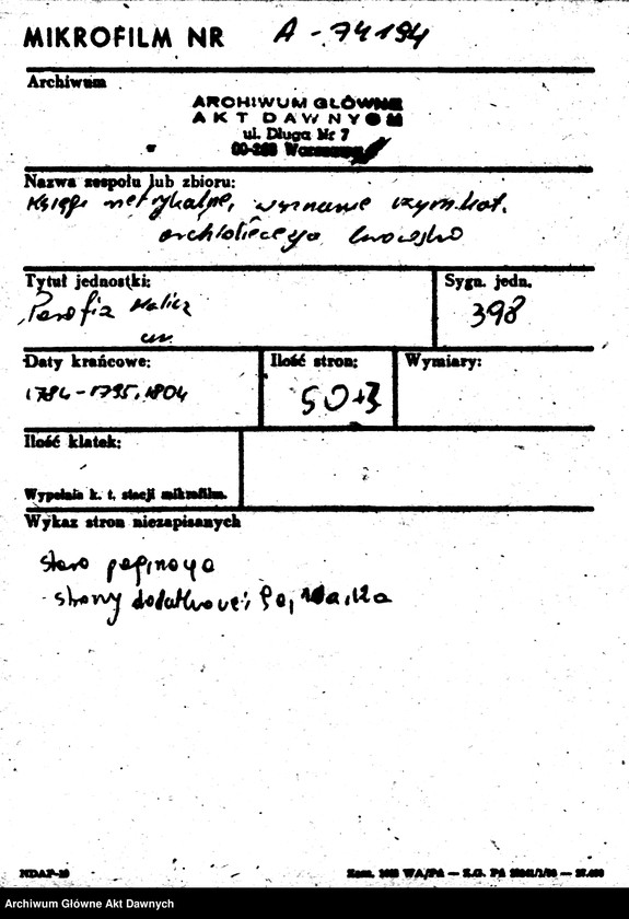 image.from.unit.number "Parafia: Halicz. Dekanat: Stanisławów. Księga metrykalna urodzeń dla miasta Halicz 1784-1794 i wsi*: Załukiew 1785-1795, Kryłos 1793-1794, Wiktorów 1788-1795, 1804, Sapohów 1786-1788, Komarów 1786, Błudniki 1786-1788, Bołszów 1786-1792, Słobódka Bołszowiecka 1786-172, Chorostków Polski 1785-1792, Kuflewszczyzna 1787-1792, Tustań 1787-1793, Niemszyn i Hanowce 1791, Pitrycz 1789, Dehowa 1787."