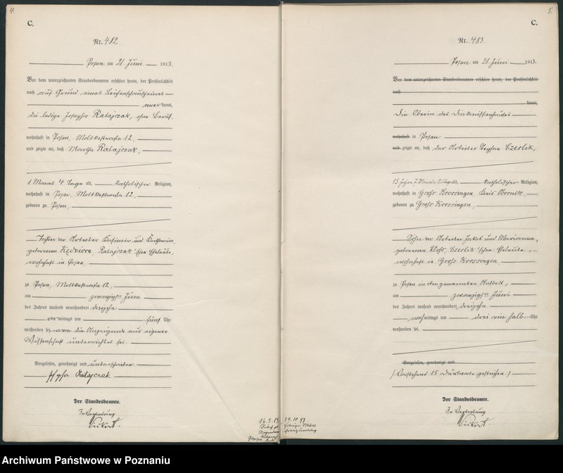 Obraz 5 z jednostki "Księga miejscowa zgonów tom II [Rejestr główny zgonów]"