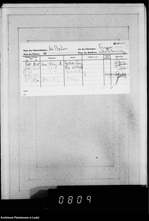 Obraz 19 z jednostki "[Pokwitowania robotników za rozładowanie wagonów i kwity furmanów za zwózkę towarów]"