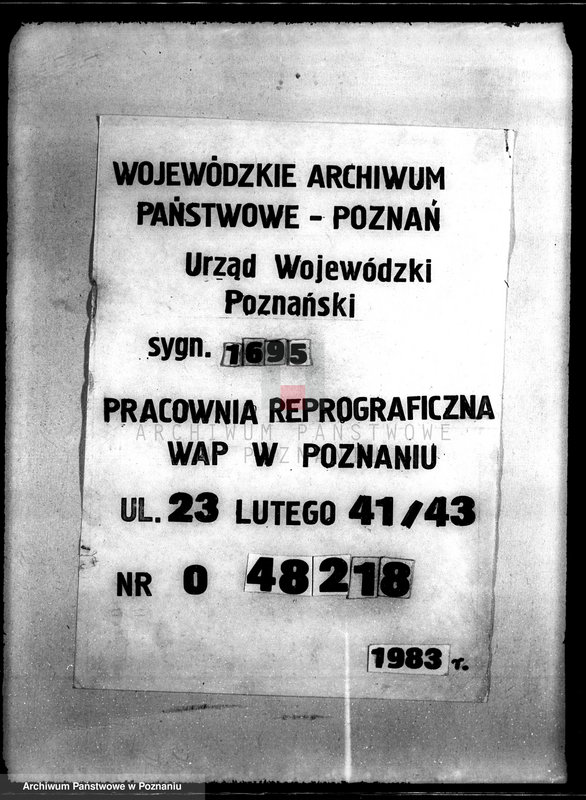 Obraz 1 z jednostki "/Sprawy przewłaszczeń nieruchomości ziemskich w powiecie bydgoskim/"