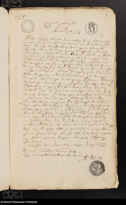 image.from.unit.number "Annexa Slubne z parafii Janowieckiey Obwodu Mławskiego z Roku 1833"