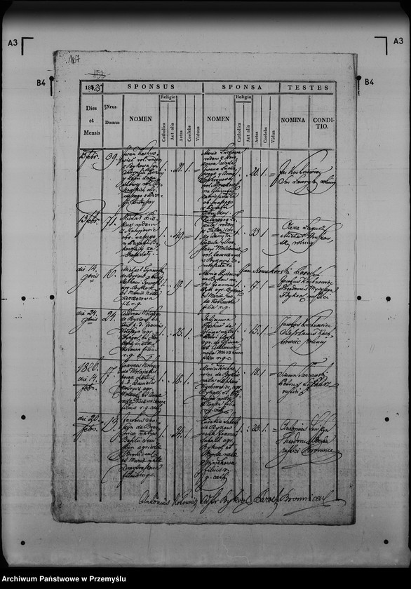 Obraz 8 z jednostki "[Kopie ksiąg metrykalnych parafii Byków z filiami Glinne, Ortynice (dekanat Łuka)]"