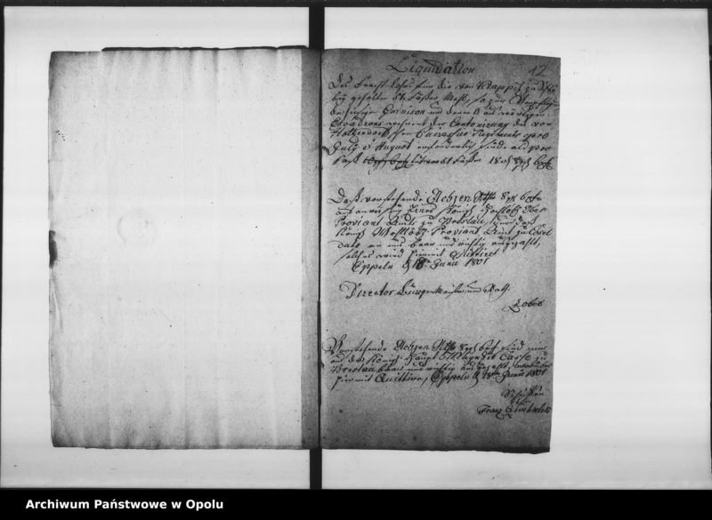 Obraz 14 z jednostki "Acta des Magistrats zu Oppeln betreffend Verpflegung des v[on] Holtzendorffschen Cürassier Regiments"