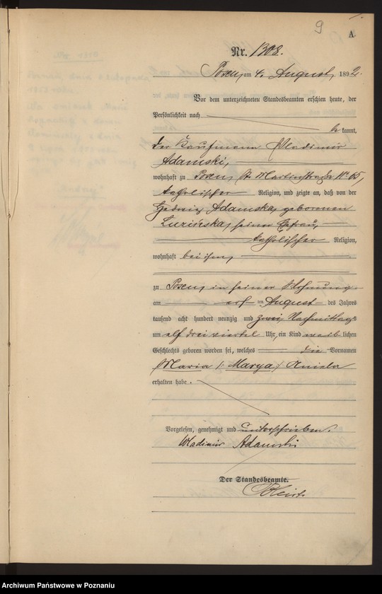 Obraz 12 z jednostki "Księga urodzeń t. IV"