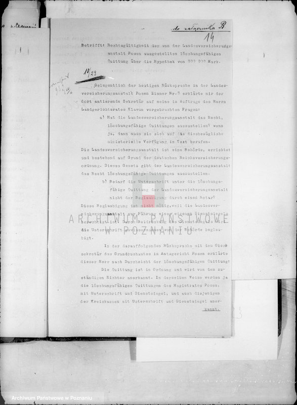 Obraz 18 z jednostki "Evangelisches Vereinhaus,,Herberge zur Heimat" w likwidacji, Obrót w Banku Gospodarstwa Krajowego"