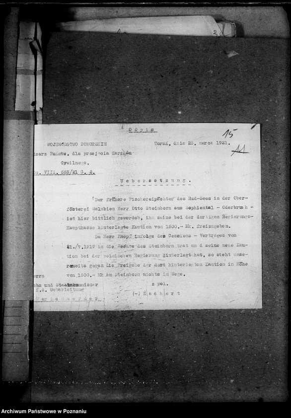 Obraz 19 z jednostki "Sprawy prawne Komisarz Państwowy do przyjęcia Zarządu Cywilnego i rozrachunku z Niemcami"