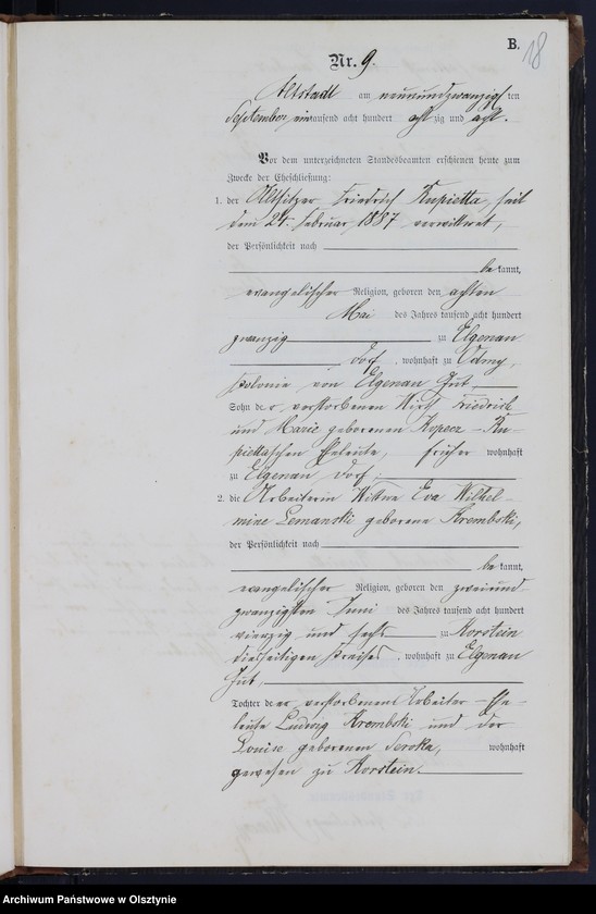image.from.unit.number "Heiraths-Neben-Register Nr 1 - 19"