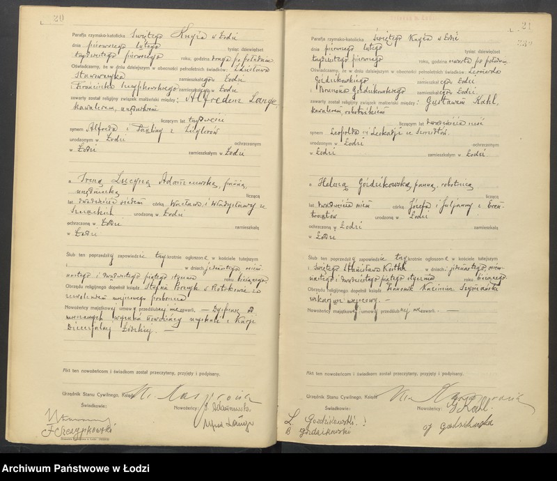 Obraz 13 z jednostki "Akta małżeństw"