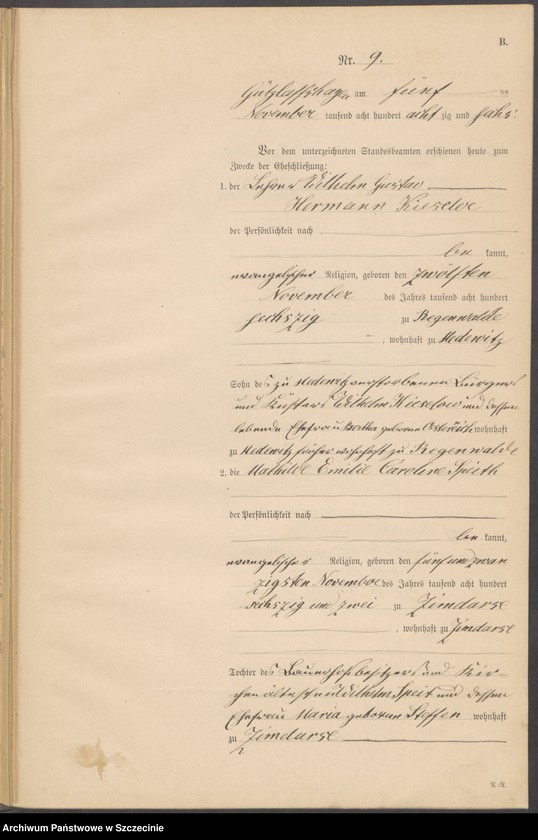 Obraz 20 z jednostki "Heiraths-Register (Neben-Register)"