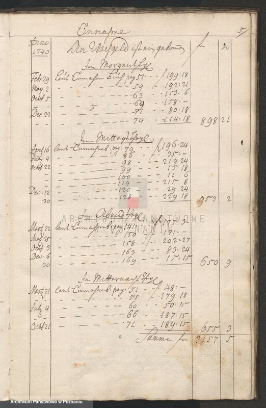 Obraz 7 z jednostki "Rechnung der Stadt Lissa; język niemiecki"