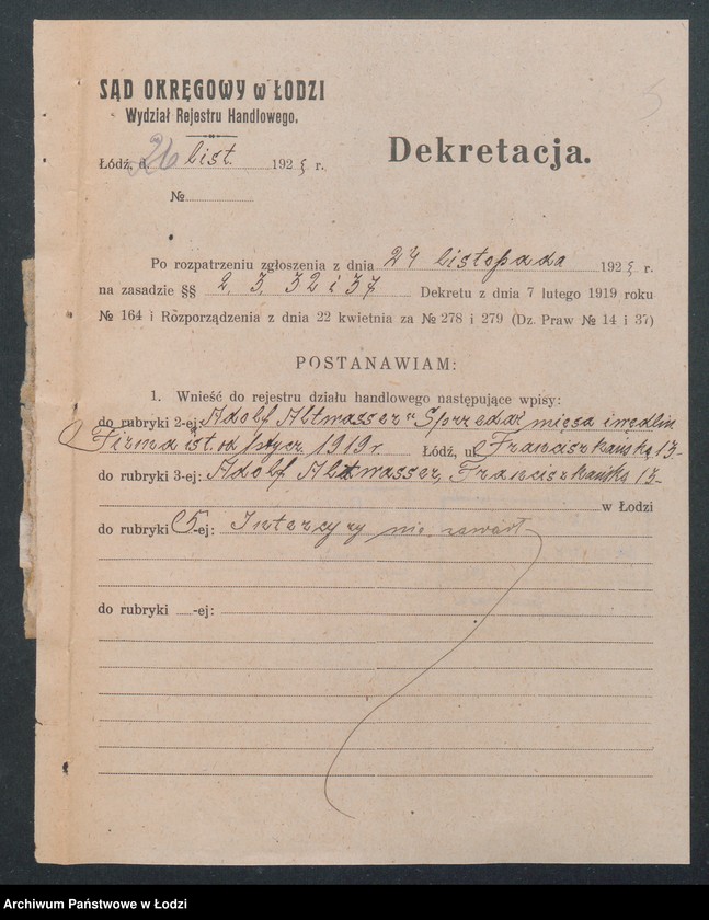 Obraz 7 z jednostki "Adolf Altwasser- sprzedaż mięsa i wędlin"