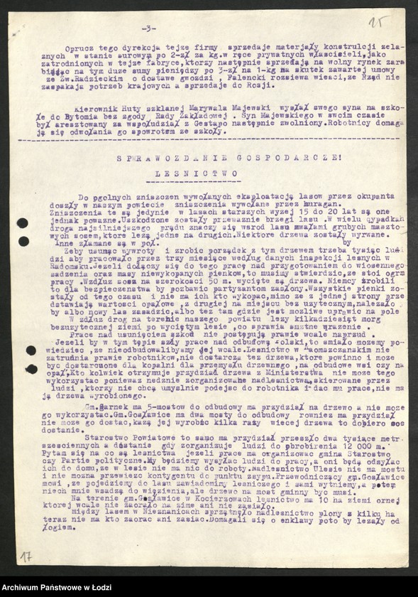 Obraz 16 z jednostki "Sprawozdania instruktorów [przemysłowych Wydziału Przemysłowego Komitetu Wojewódzkiego oraz] komitetów powiatowych i miejskich"