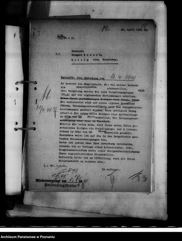 Obraz 14 z jednostki "Bewerbungen um Anstellung"