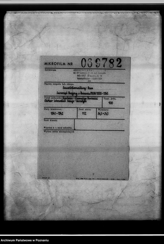 Obraz 2 z jednostki "Koschmin - Ehemalige Provinzial-Gärtnerlehranstalt Anlage-Vermögen."