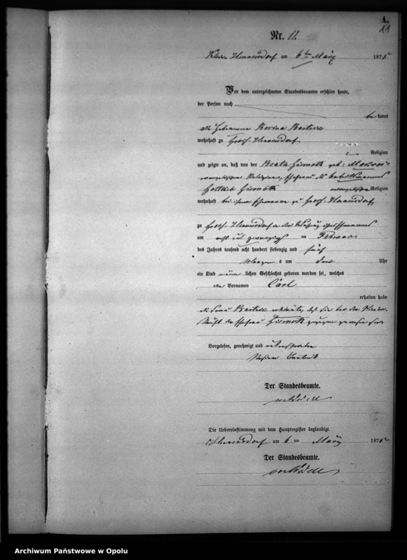image.from.unit.number "Geburts-Neben-Register des Standesamtsbezirks Hennersdorf [1875]"