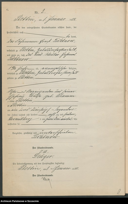 Obraz 5 z jednostki "Sterbe-Register (Neben-Register) Band I"