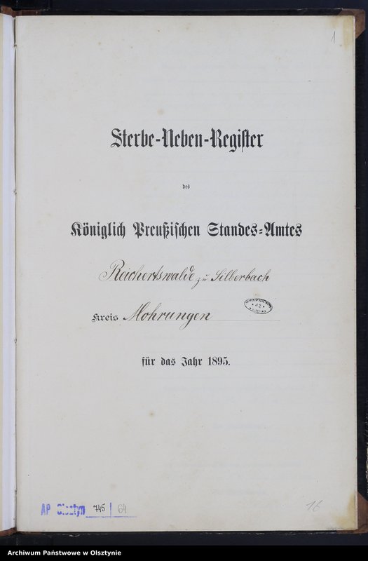 image.from.unit.number "Sterbe-Neben-Register Nr 1 - 45"